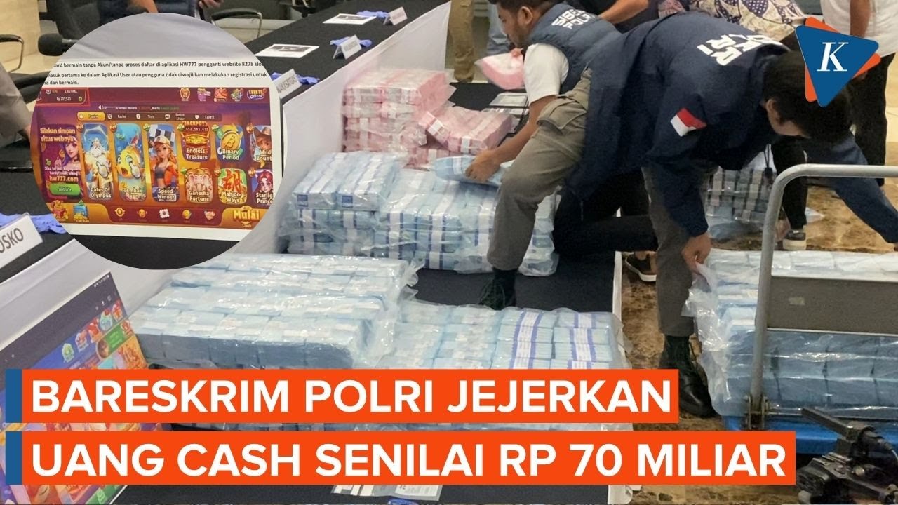 Penampakan Uang Cash Rp 70 Miliar Hasil Sitaan Judi Online WNA China