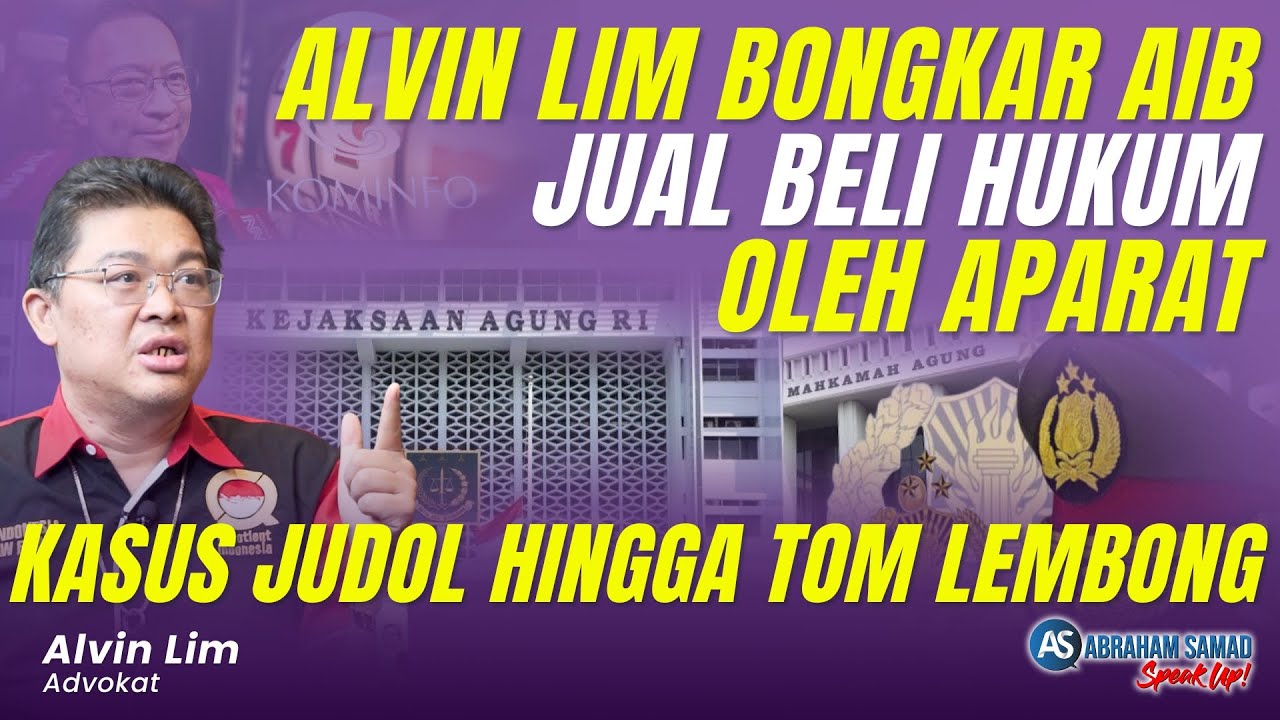 Alvin Lim Bongkar Aib Penegakan Hukum di Indonesia dari Kasus Judi Online hingga Oligarki