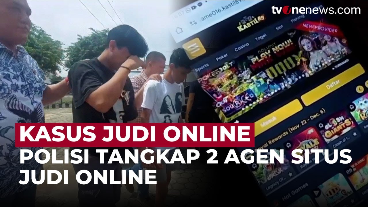 Dua Agen Judi Online Jaringan Kamboja Ditangkap di Lampung