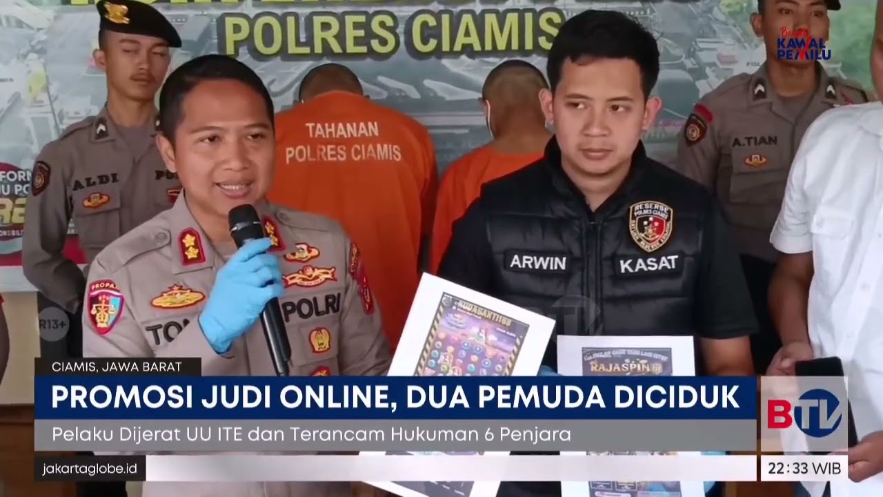 Dua Pemuda Ciamis Ditangkap karena Promosi Judi Online