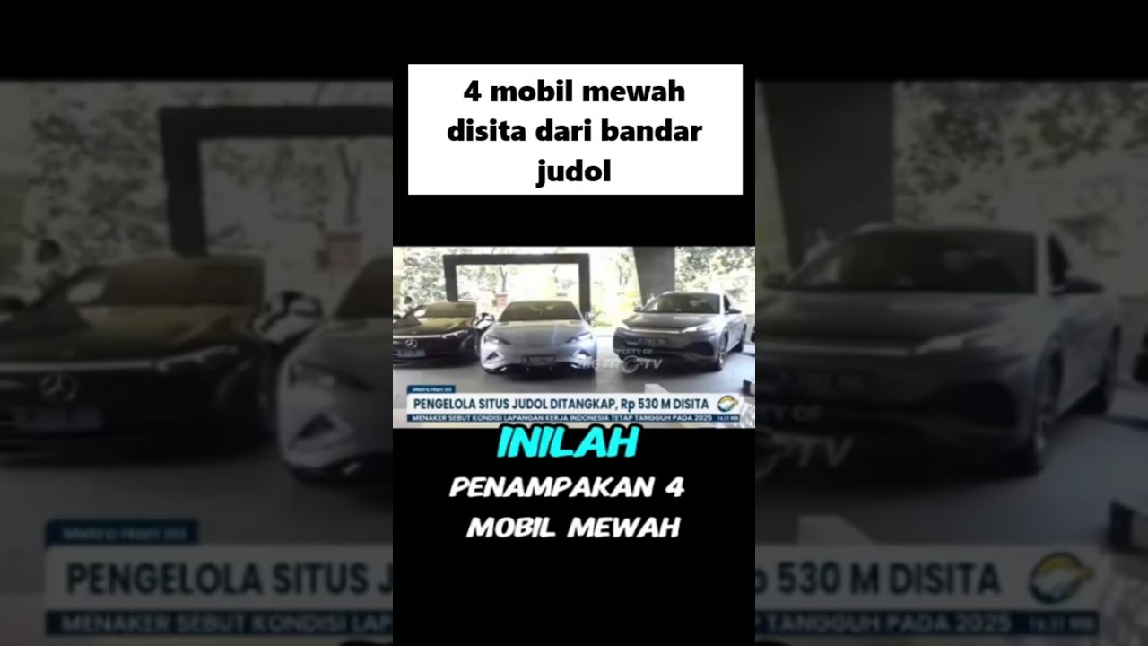Tumpukan Uang Rp530 Miliar dan Mobil Mewah Sitaan Kasus Judi Online