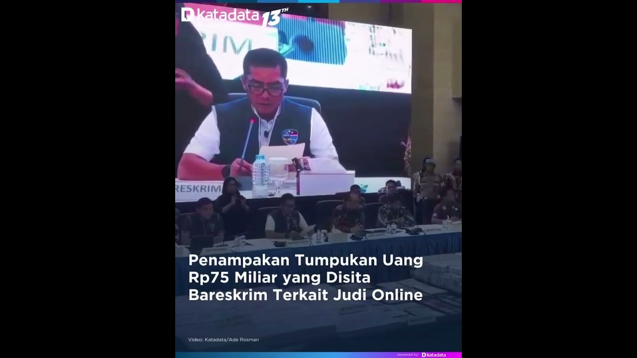 Penampakan Uang Rp75 Miliar Disita Bareskrim Terkait Judi Online