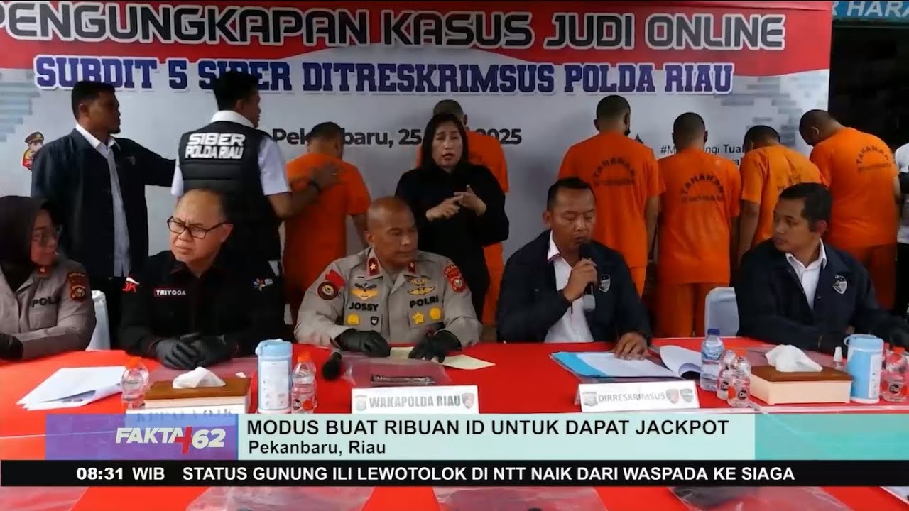 Markas Judi Online Digrebek di Pekanbaru 12 Tersangka Diringkus