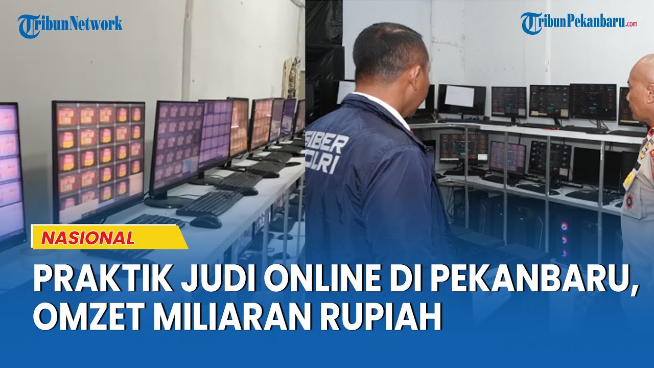 Praktik judi online Pekanbaru terbongkar ratusan PC disita