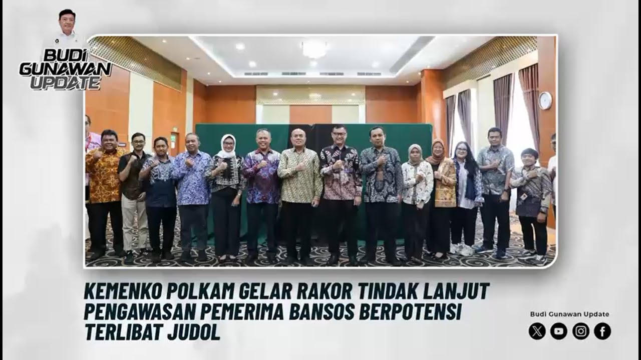 Rakor Kemenko Polkam Bahas Sanksi Penerima Bansos yang Main Judi Online